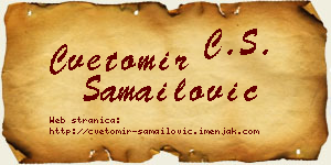 Cvetomir Samailović vizit kartica